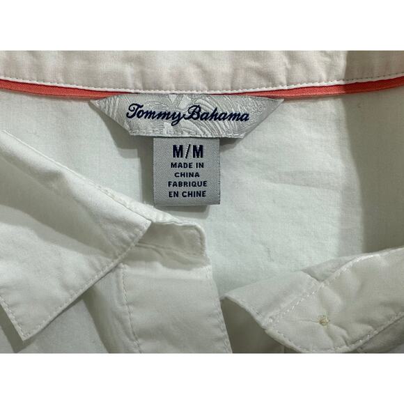 Tommy Bahama Womens Button Up Shirt Size Medium Lightweight Semi Sheer Pineapple - Picture 6 of 10